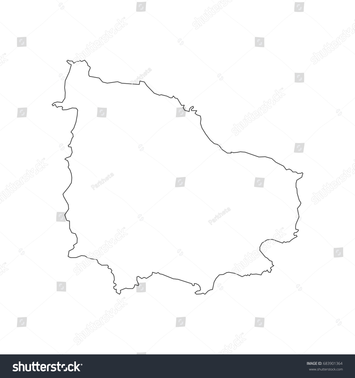 Norfolk Island Map Outline On White Stock Vector (Royalty Free ...