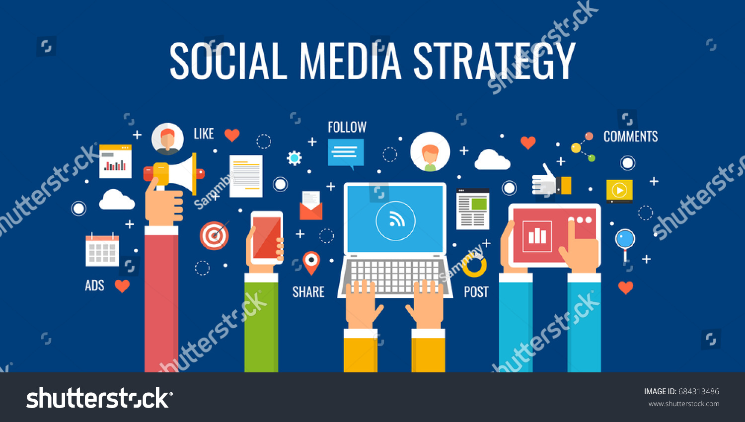 100,014 Social media strategy Stock Vectors, Images & Vector Art