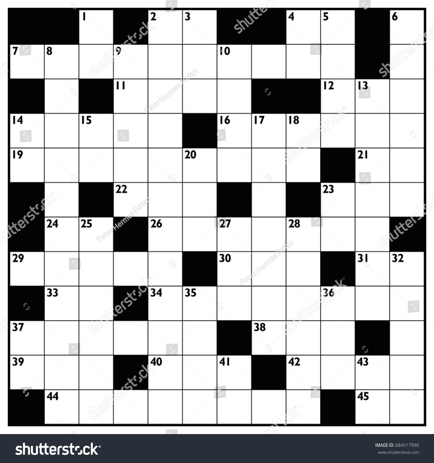 Crossword Empty Boxes Insert Any Words Stock Vector (Royalty Free ...