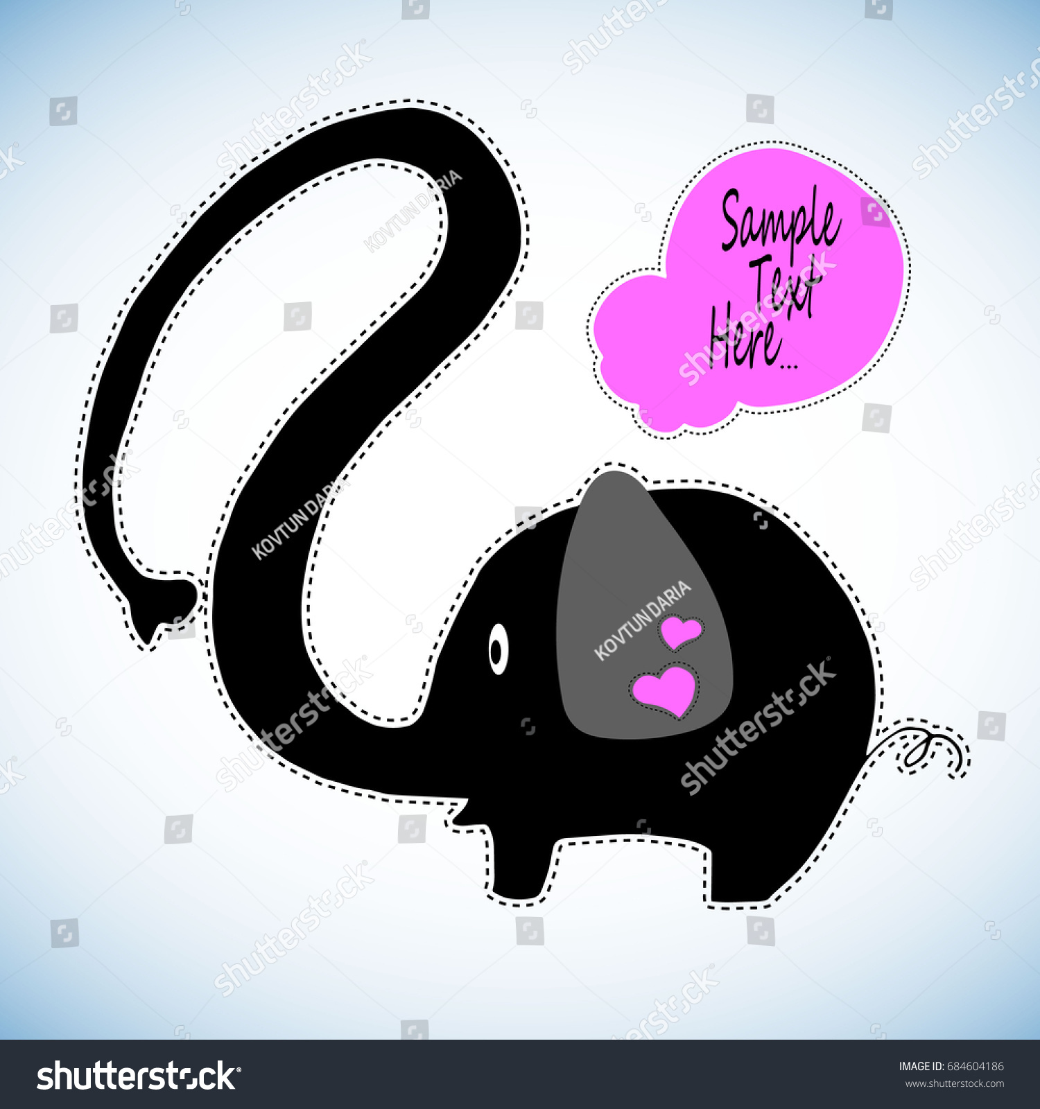 Cute Elephant Vector Set Stock Vector (Royalty Free) 684604186 ...