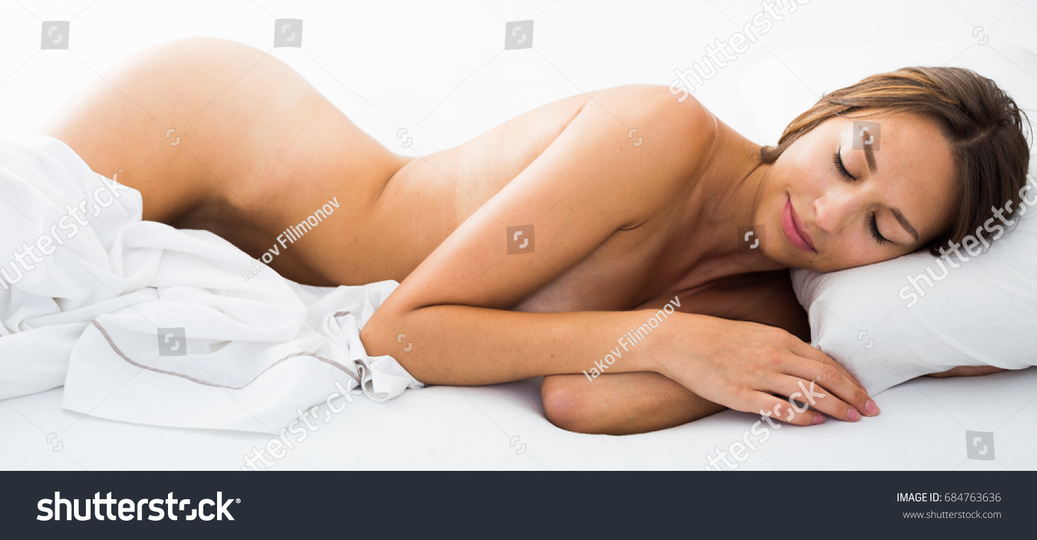 Sensual Sleeping Naked Woman Lying Bed image