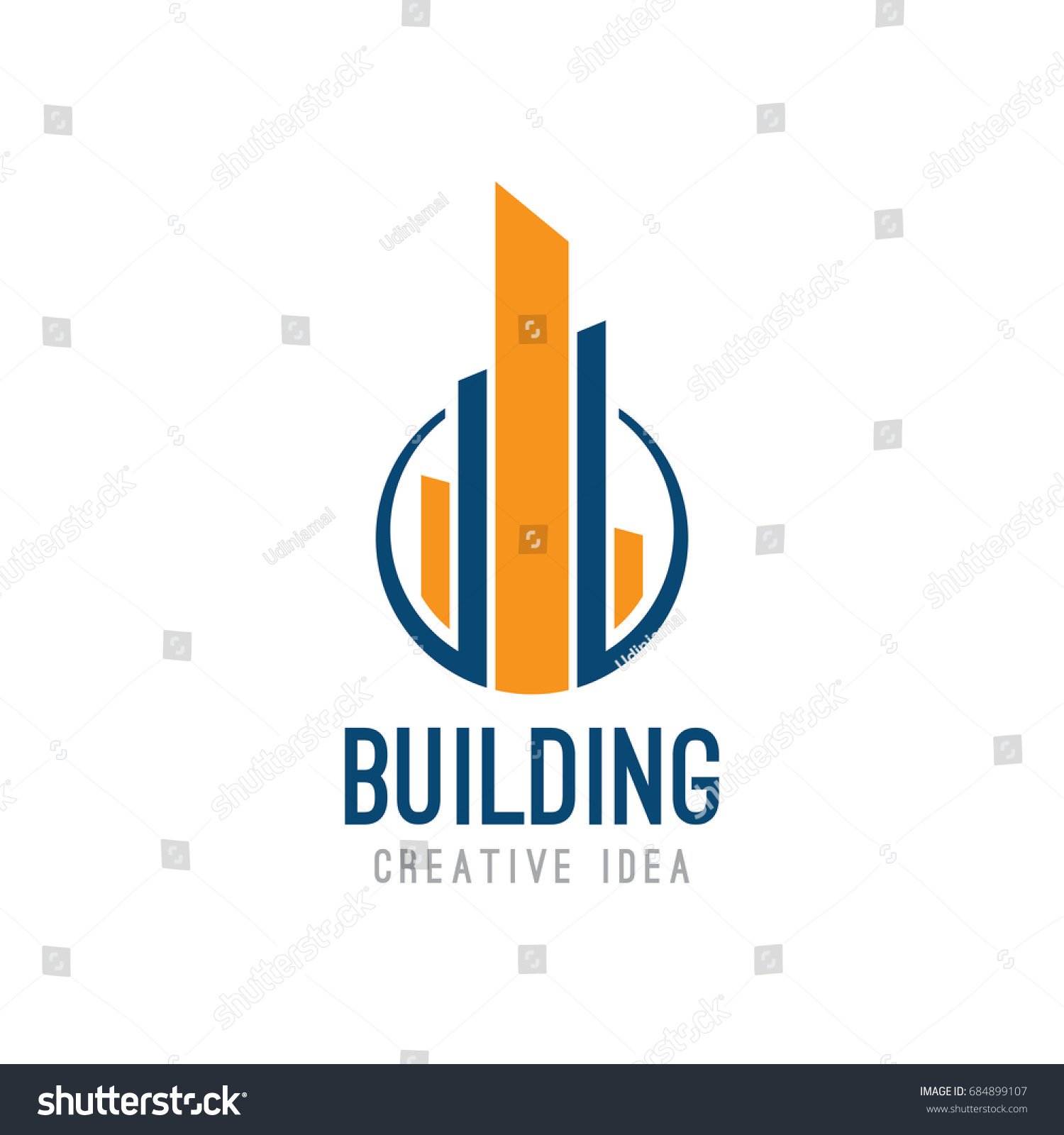 Creative Building Concept Logo Design Template Stock Vector (Royalty ...