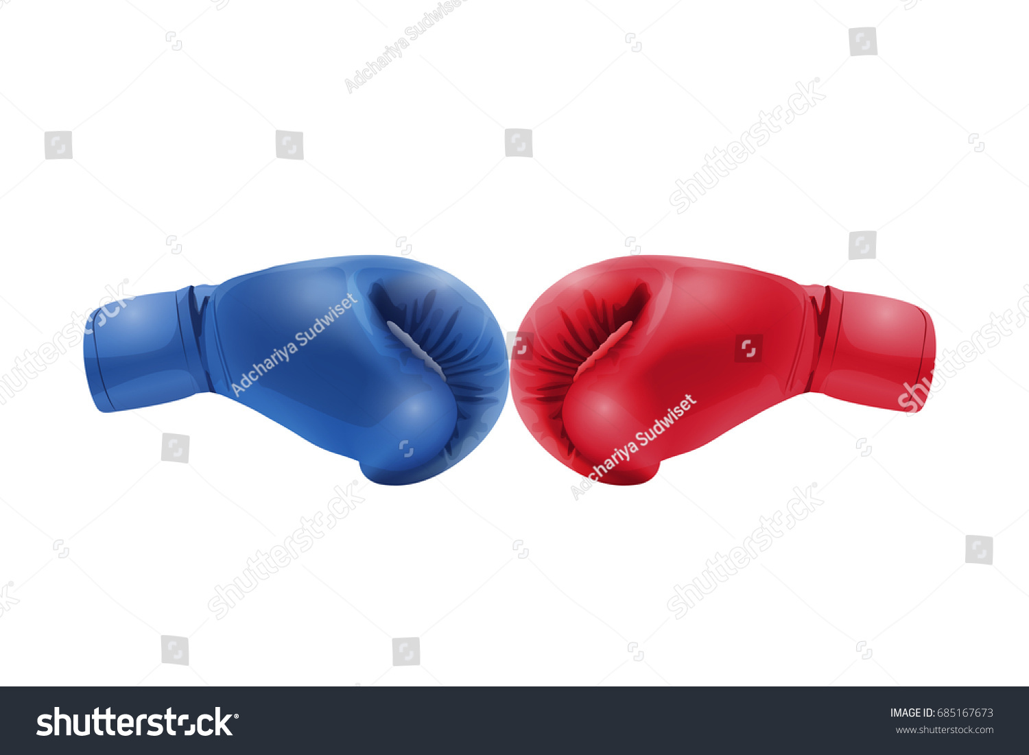 boxing gloves punching each other