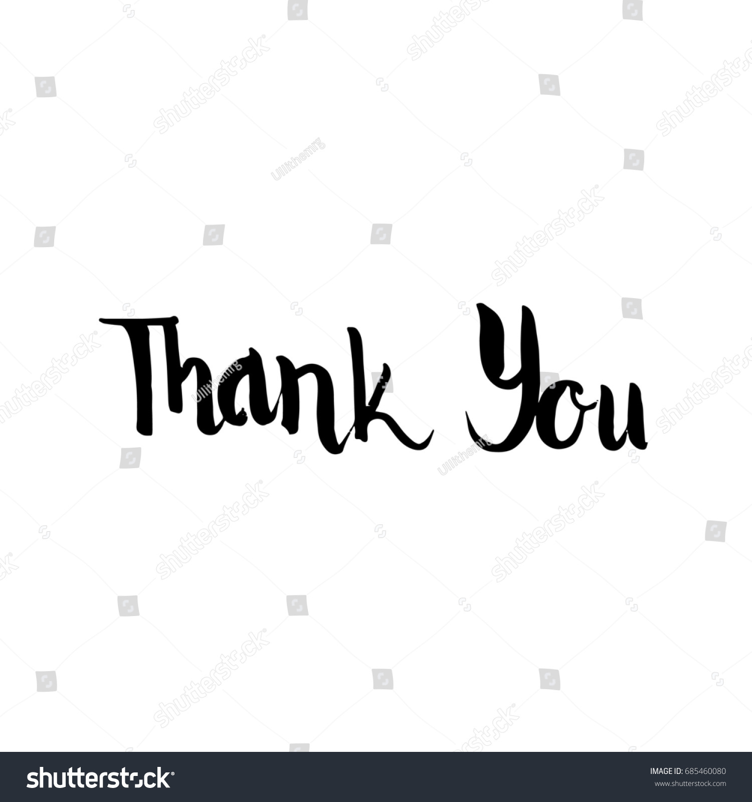 Thank You Hand Drawn Vector Lettering Stock Illustration 685460080 Shutterstock 5461