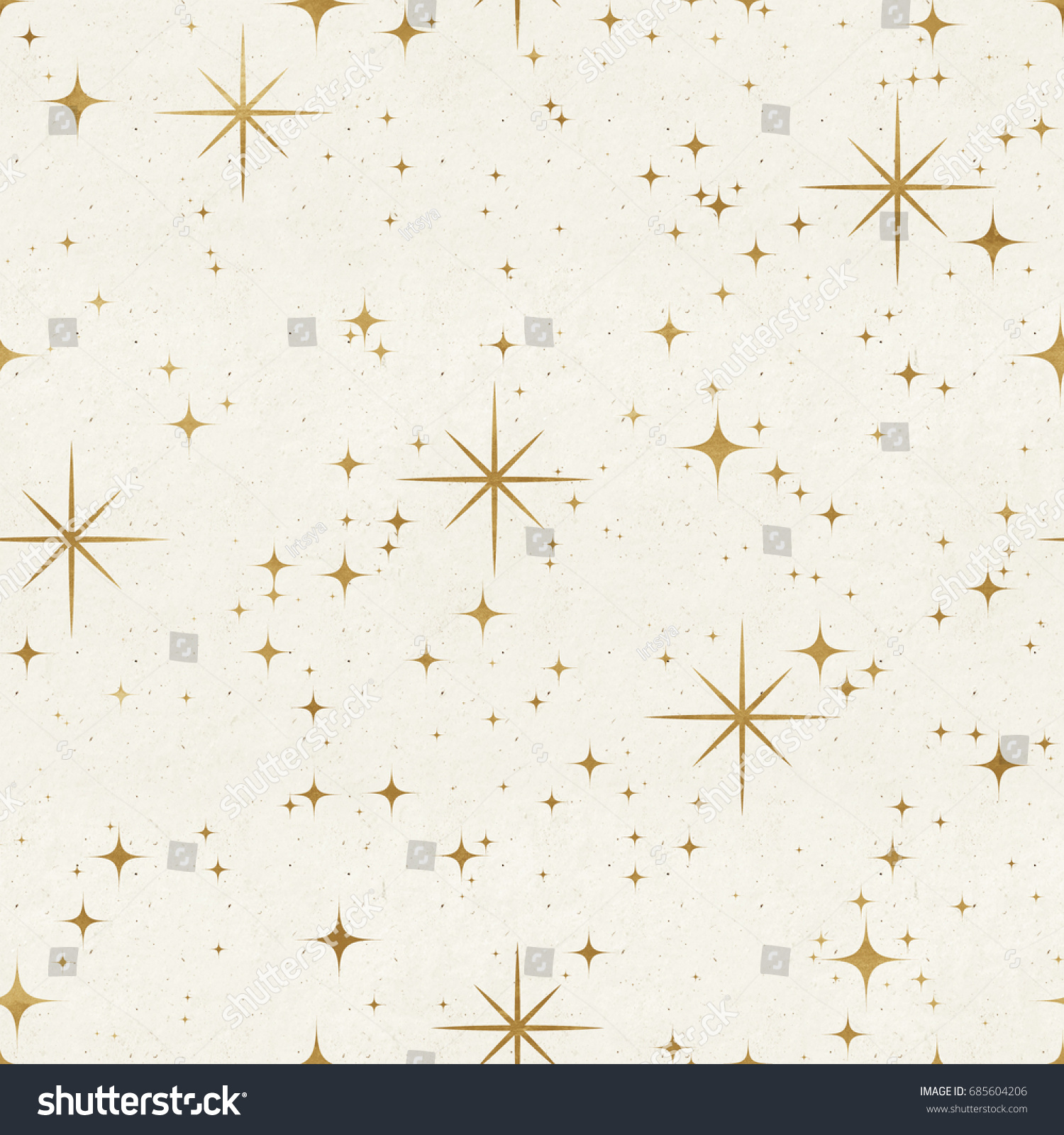 Seamless Night Sky Pattern Elegant Stars Stock Illustration 685604206 ...