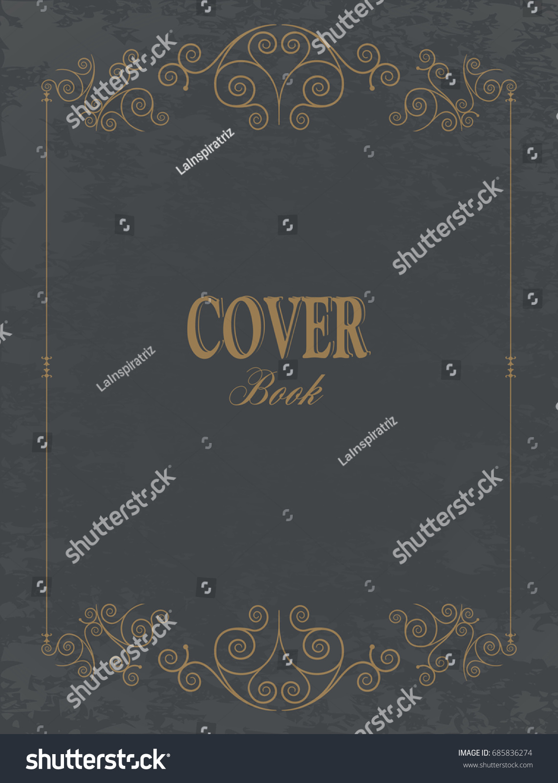 Vintage Book Cover Vector Illustration Stock Vector (Royalty Free ...