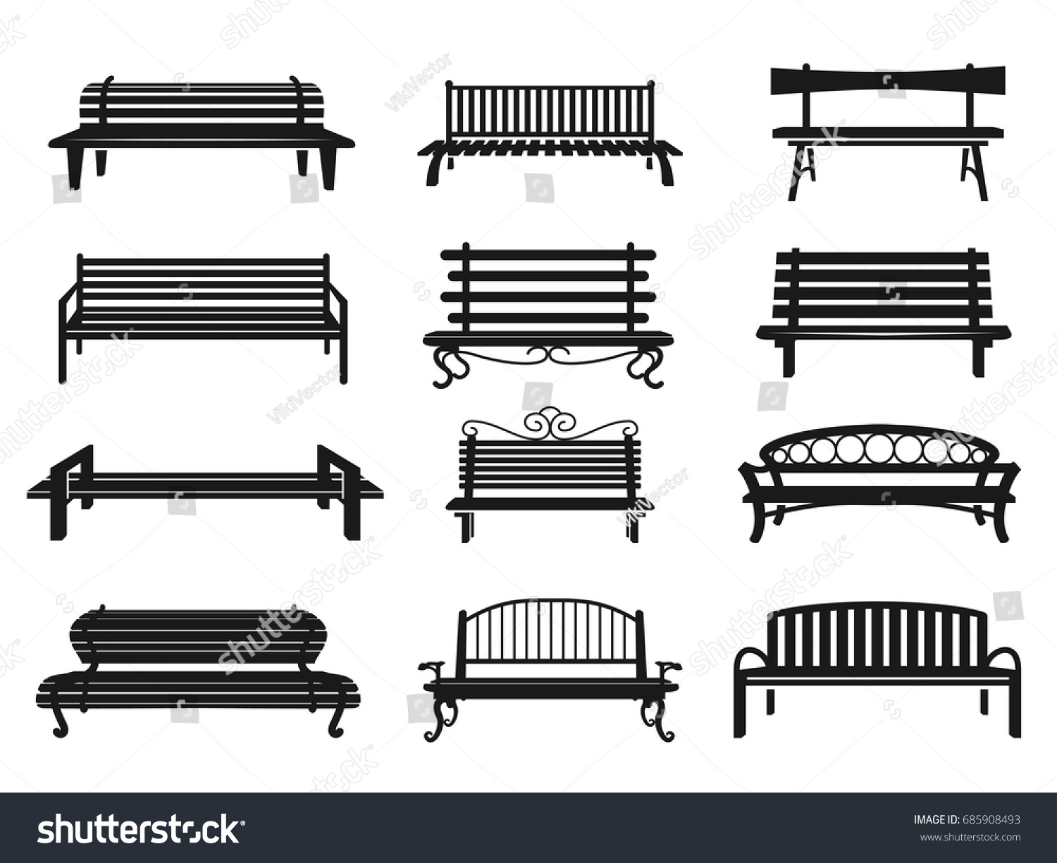 Иконка скамейки для планировки