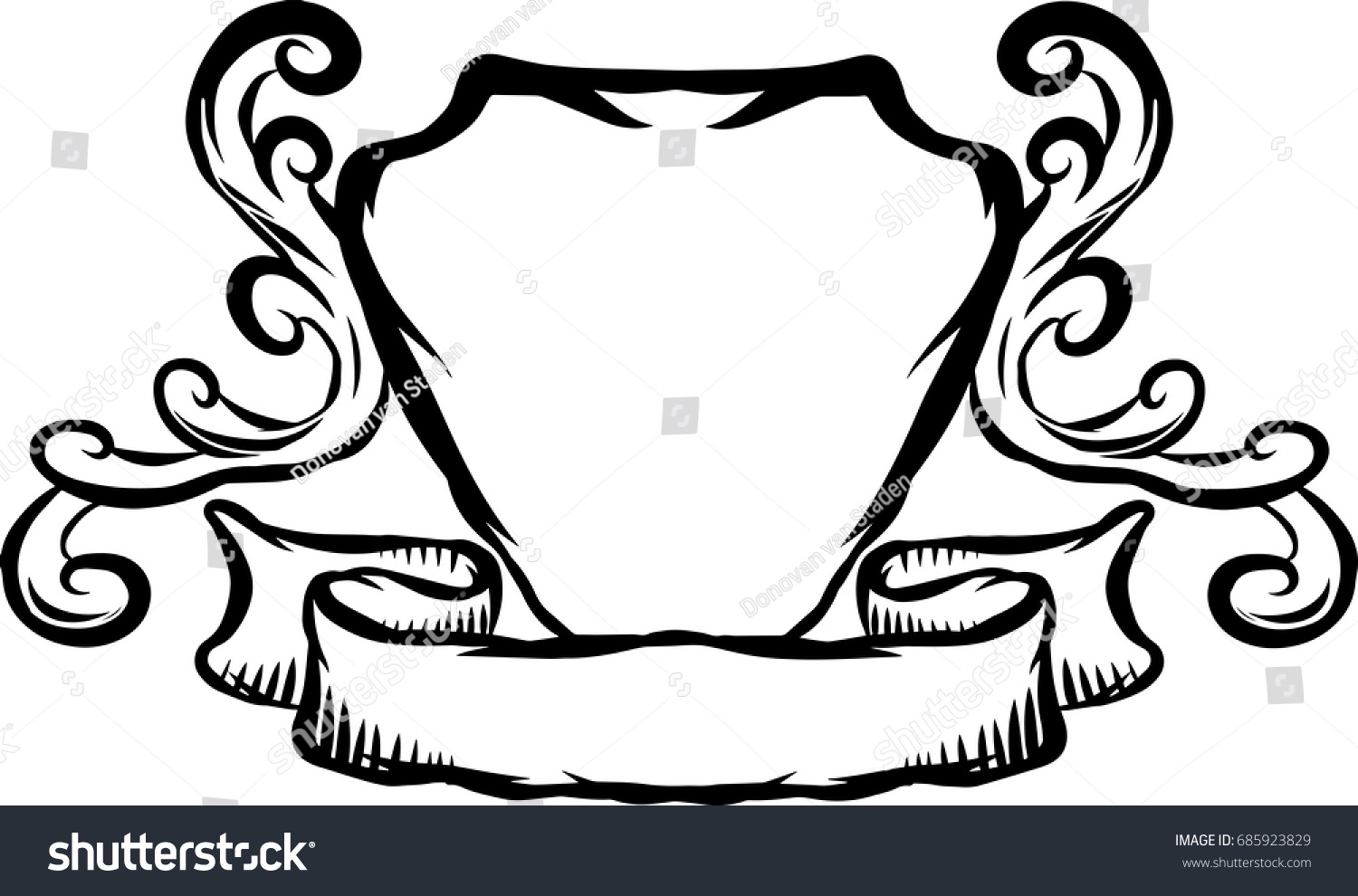 Emblem Badge Line Art Vector Image Stock Vector Royalty Free