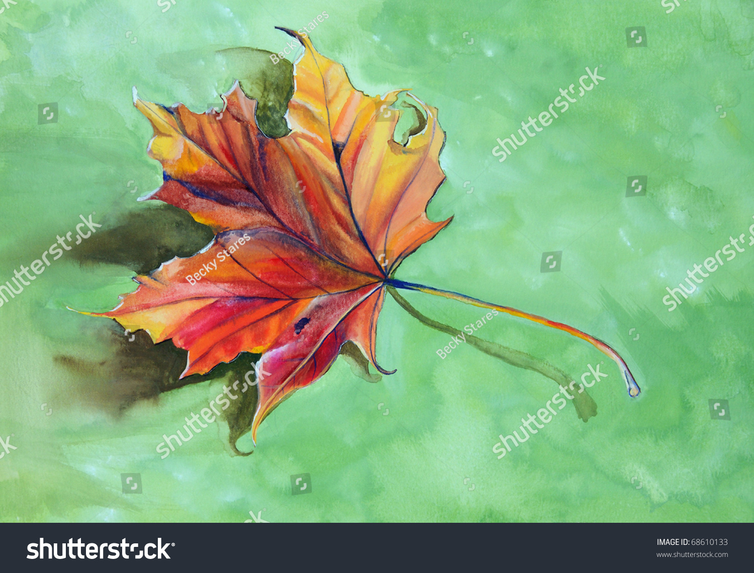 Осенние листья пастелью
