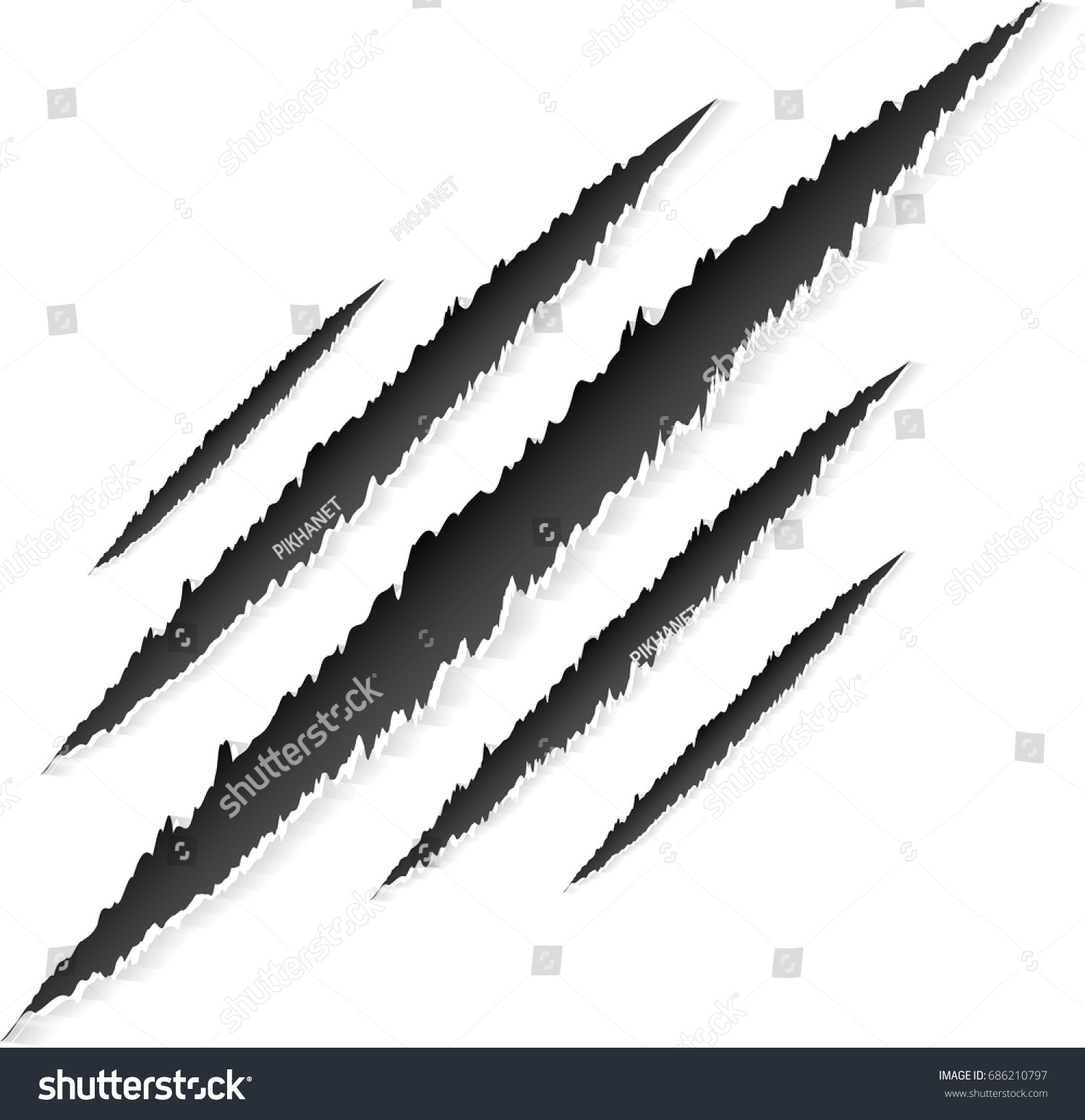 Claws Scratches Animal Used Claws Scratches Stock Vector (Royalty Free ...