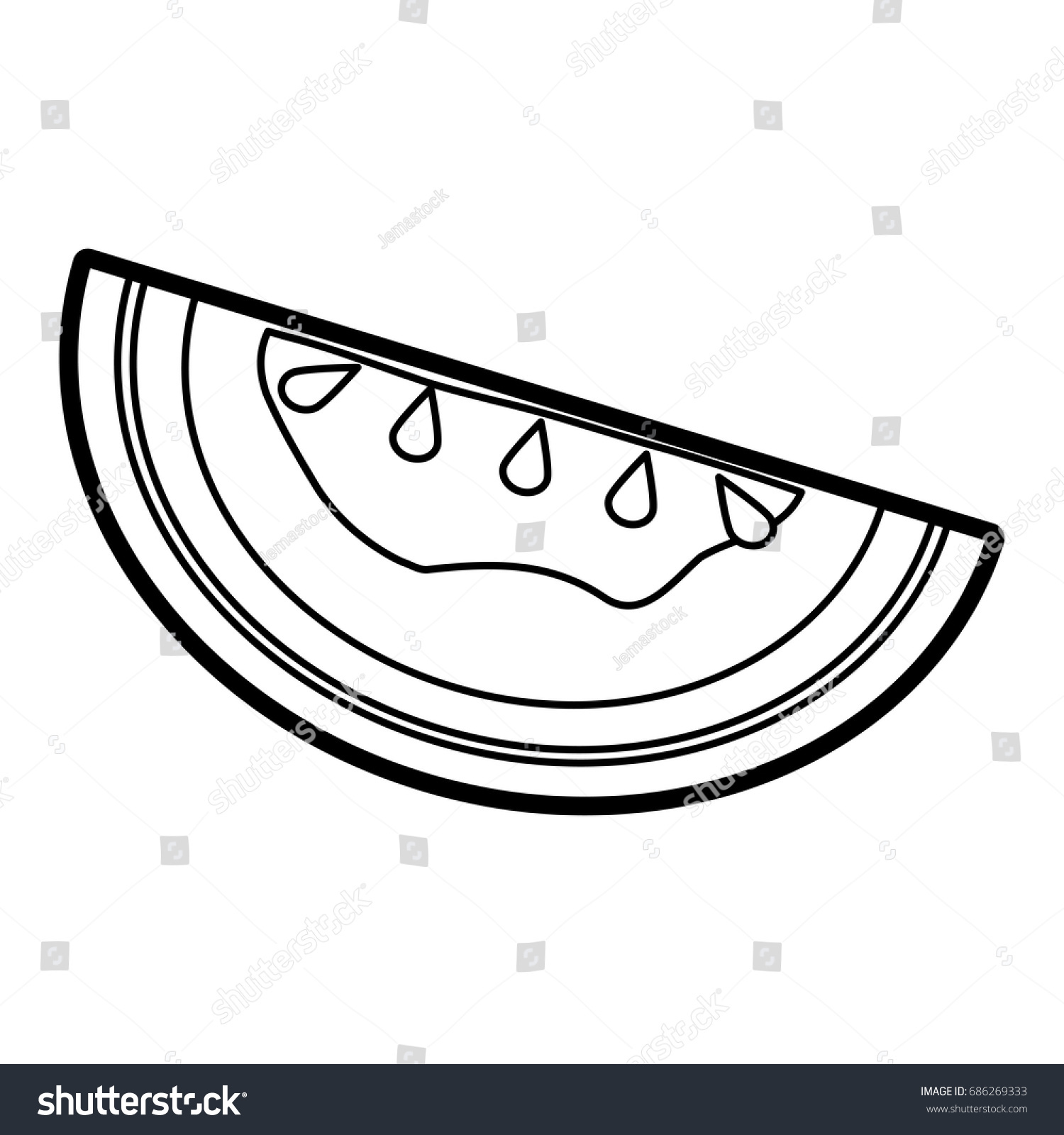 Watermelon Vector Illustration Stock Vector (Royalty Free) 686269333 ...