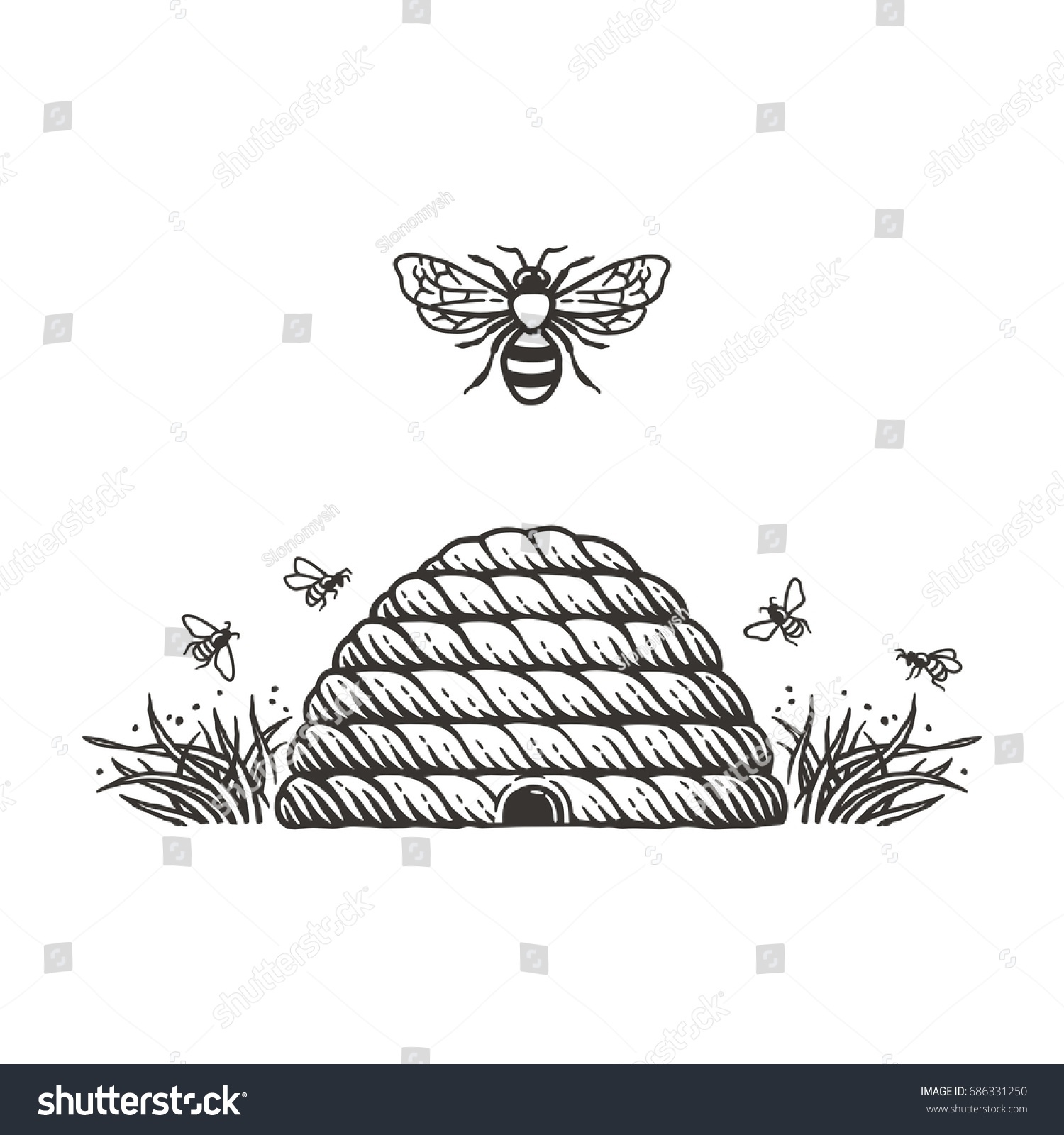 Улей для пчел картинка для детей