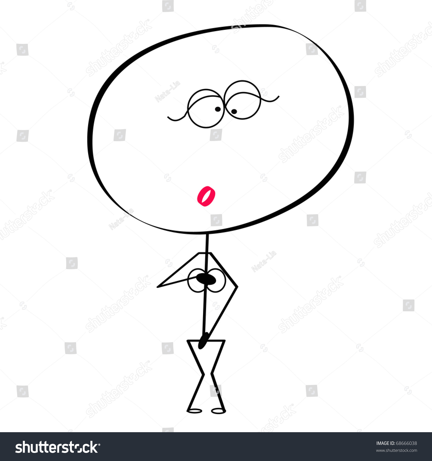 Vector Cartoon Nude Woman Silhouette Isolated Stock Vector Royalty Free 68666038 Shutterstock 