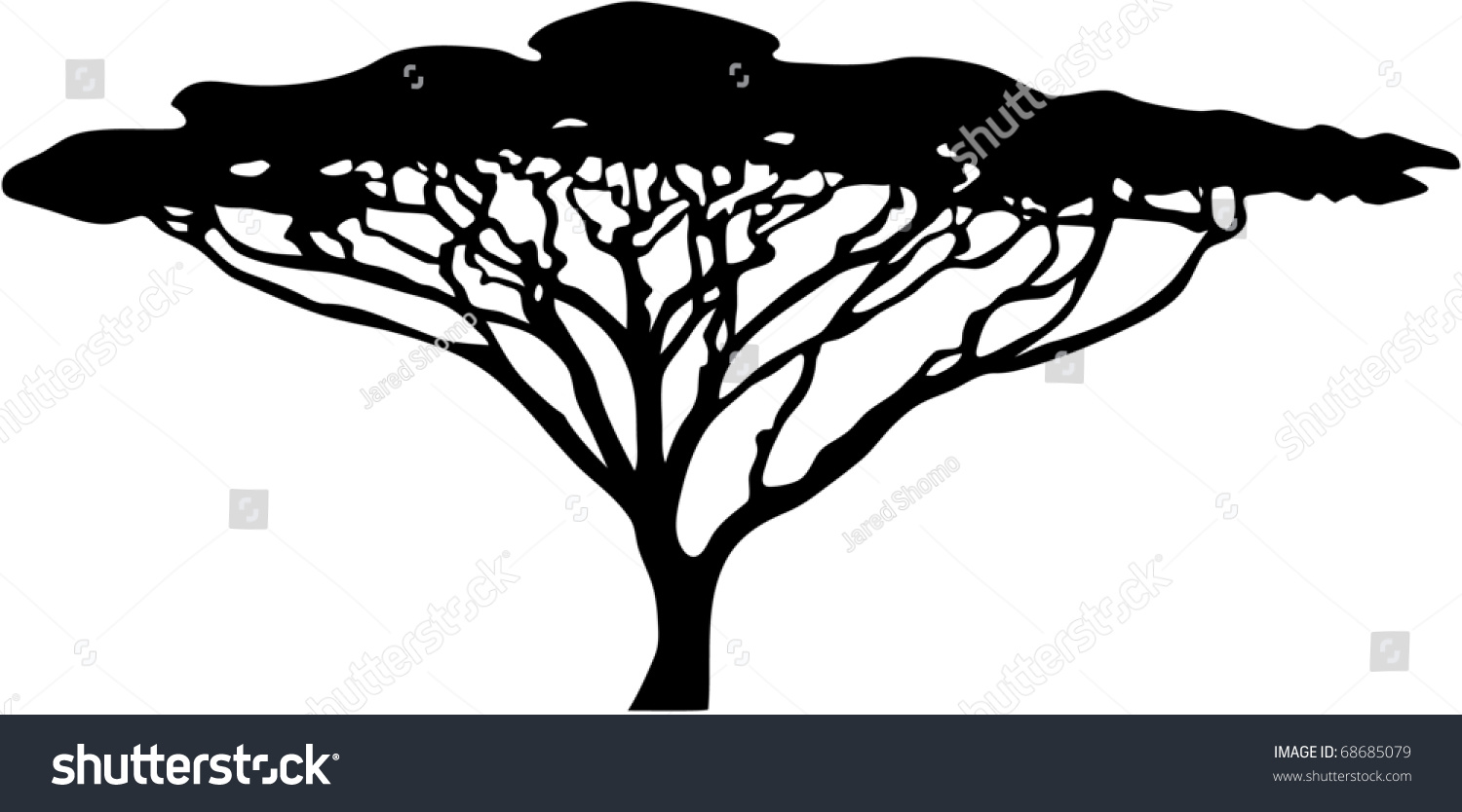 Трафареты африканских деревьев