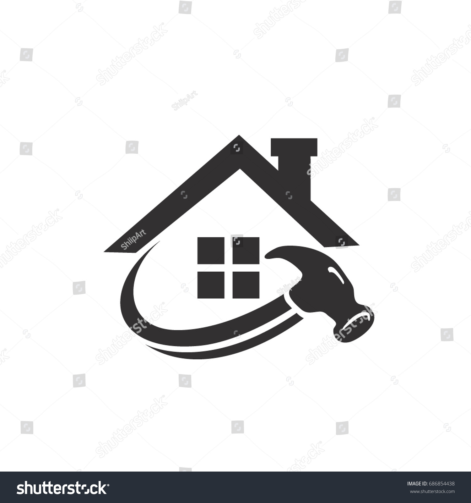 Home Repair Logo Stock Vector (Royalty Free) 686854438 | Shutterstock