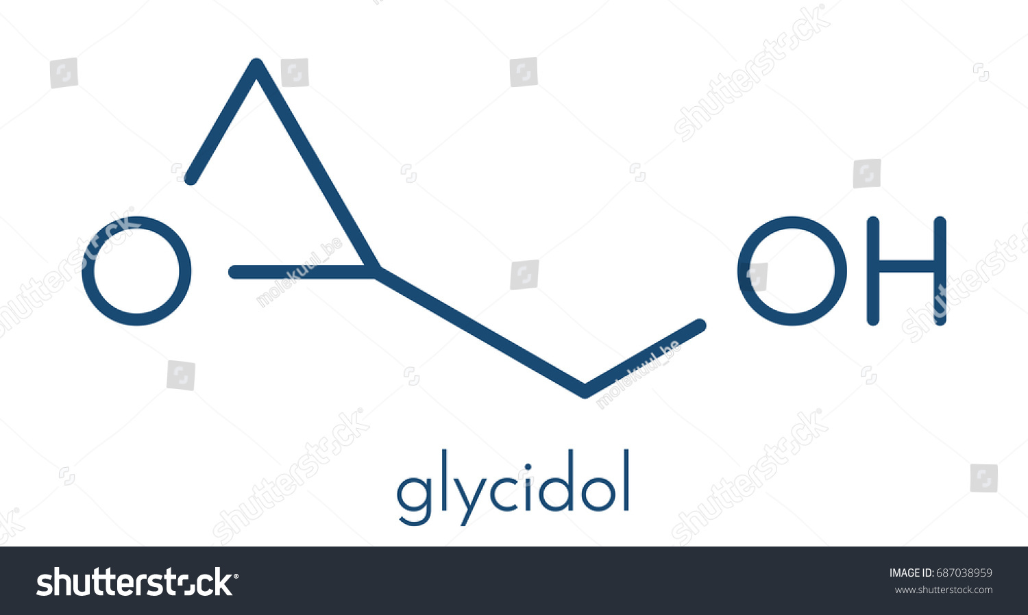 Glycidol Molecule Skeletal Formula Stock Vector (Royalty Free ...