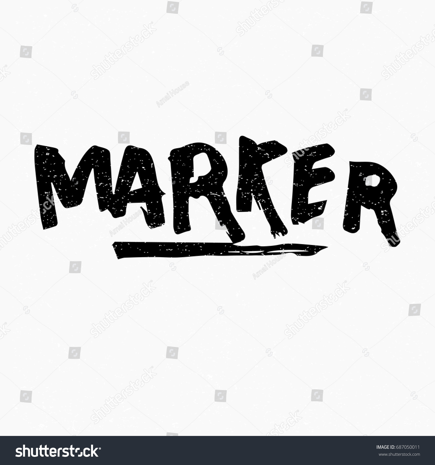 Marker Ink Hand Lettering Modern Brush Stock Vector (Royalty Free ...