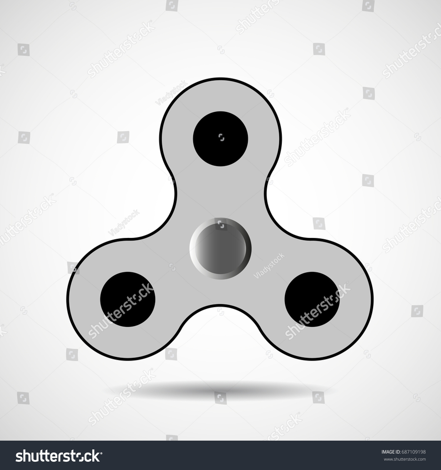 Fidget Spinners Isolated On White Background Stock Vector Royalty Free Shutterstock