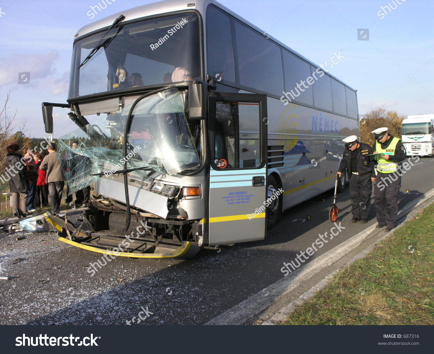 Bus Accident Policeman Stock Photo 687316 | Shutterstock