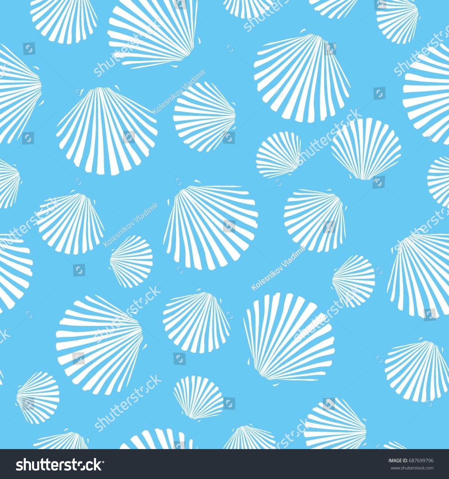 Shell Pattern Vector Illustration Stock Vector (Royalty Free) 687699796 ...