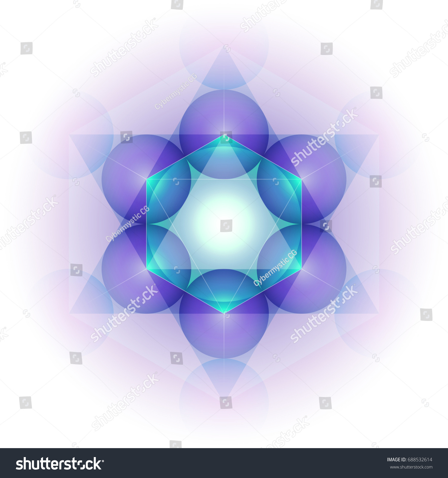 Mandala Based On Metatrons Cube Sacred Stock Vector (Royalty Free ...