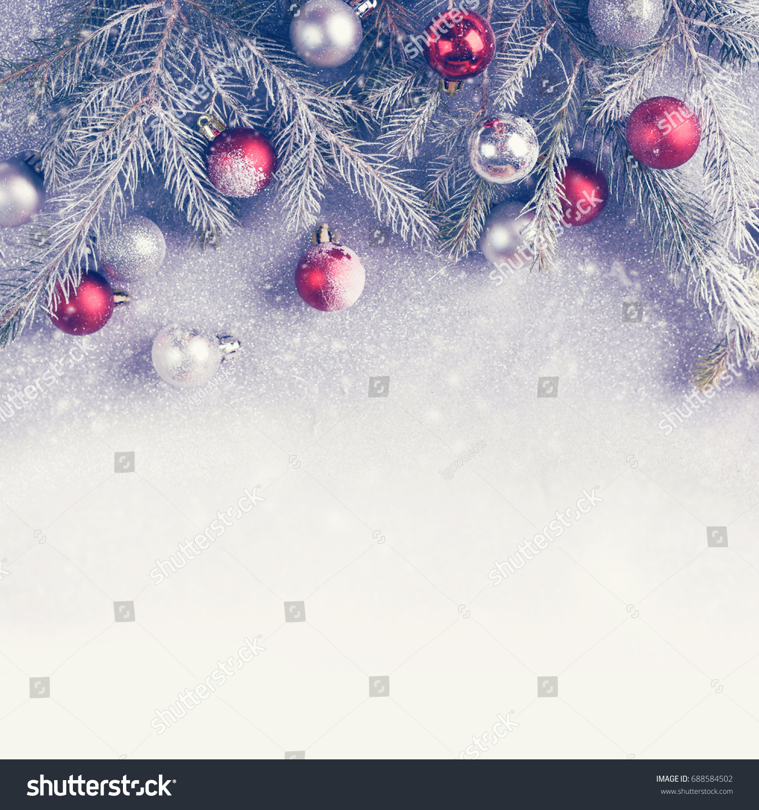 Christmas Holidays Composition Christmas Tree Decoration Stock Photo ...