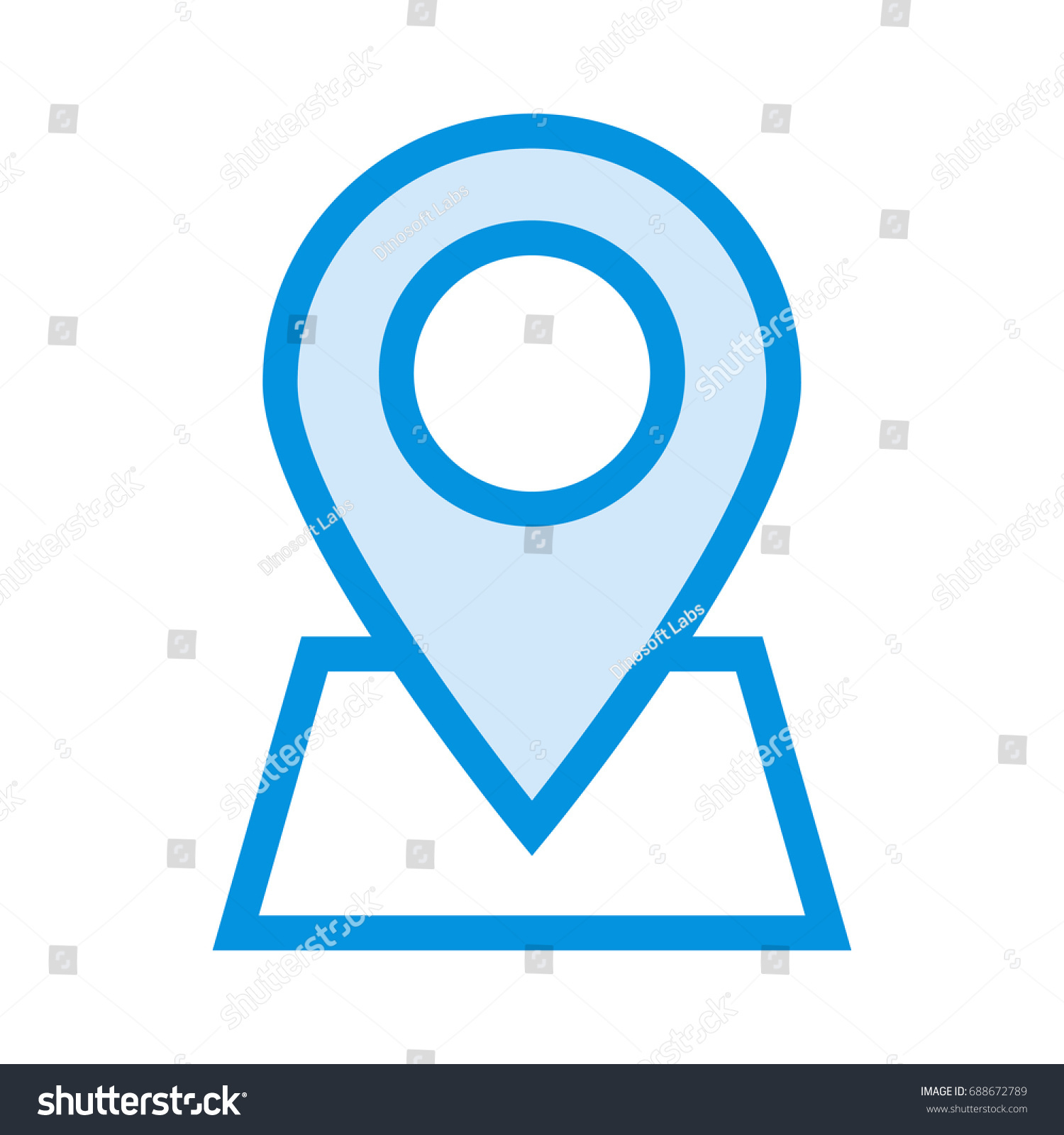 Gps Icon Stock Vector Royalty Free 688672789 Shutterstock