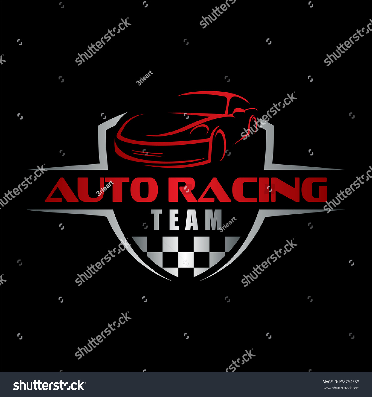 Auto Racing Team Car Logo Stock Vector (Royalty Free) 688764658 ...