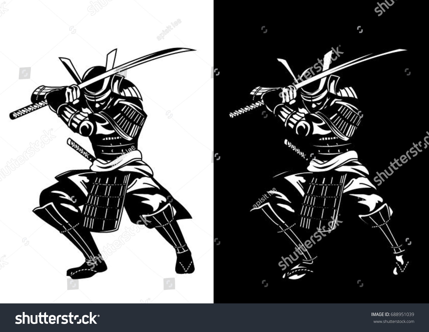 Меч самурая вектор