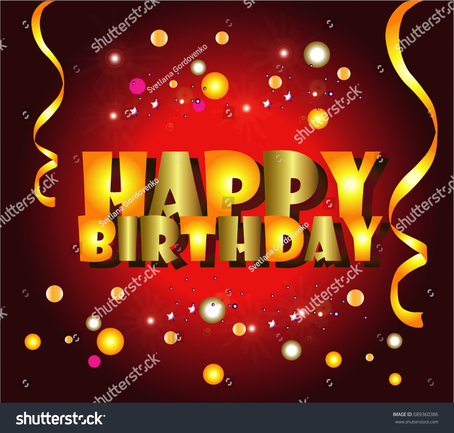 Happy Birthday Cartoon Stock Vector (Royalty Free) 689360386 | Shutterstock