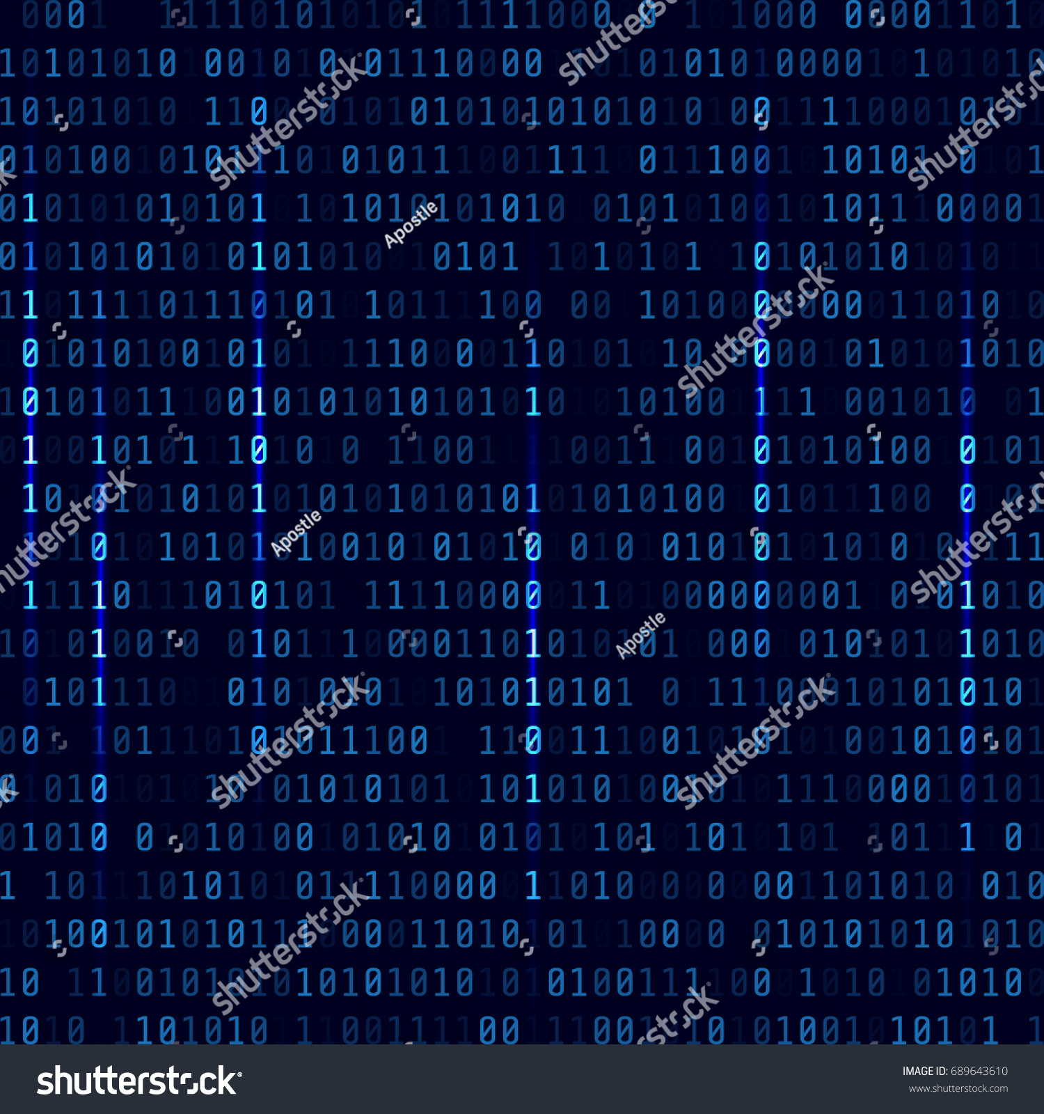 Matrix Background Blue Symbol Stock Vector (Royalty Free) 689643610 ...