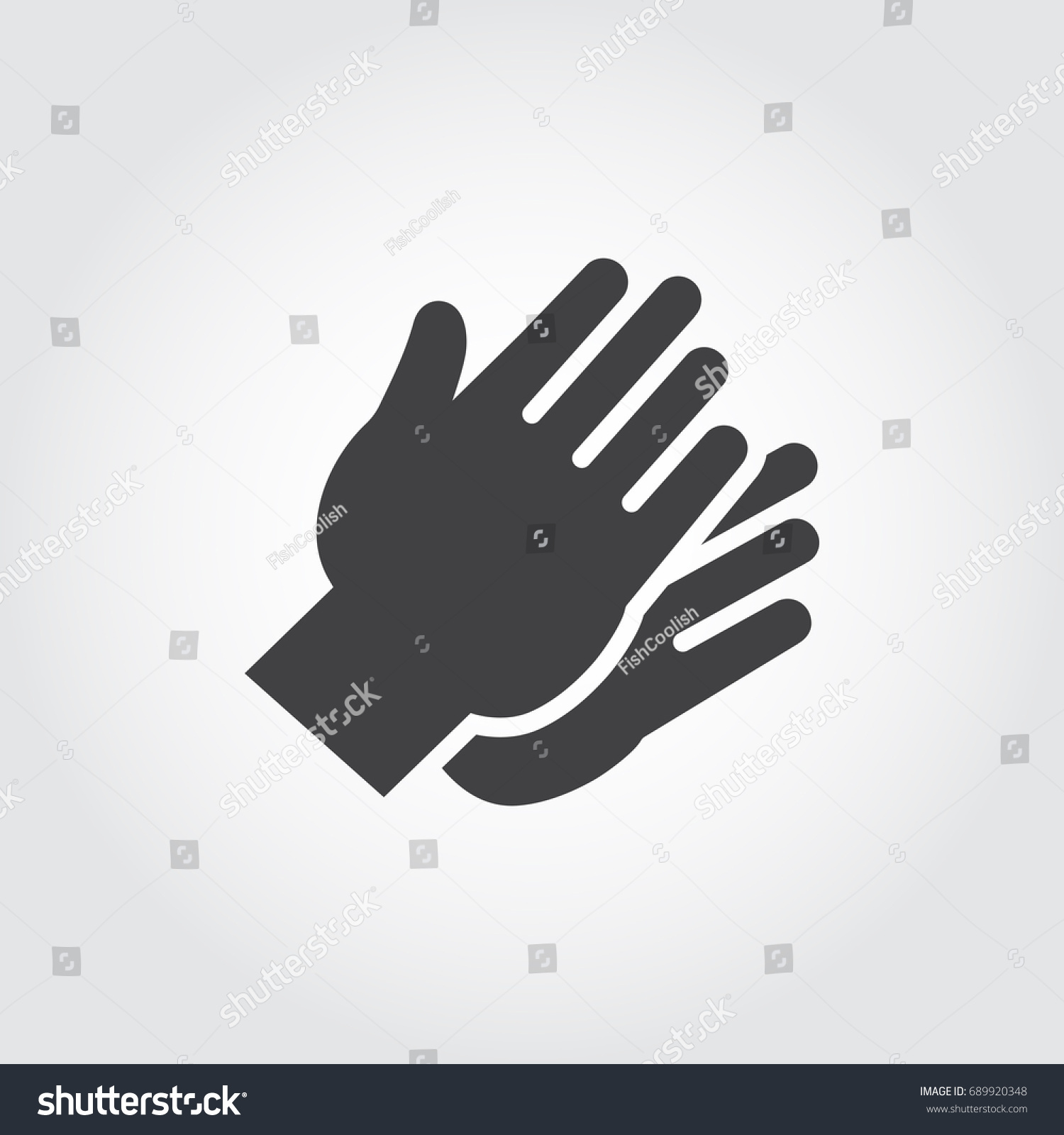 Two Hands Clapping Flat Style Graphic Stock Vector (Royalty Free ...