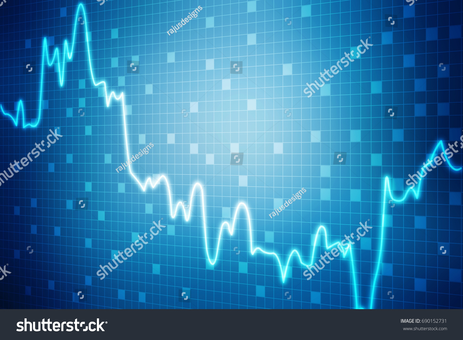 Stock Market Graph Bar Chart 2d Stock Illustration 690152731 | Shutterstock