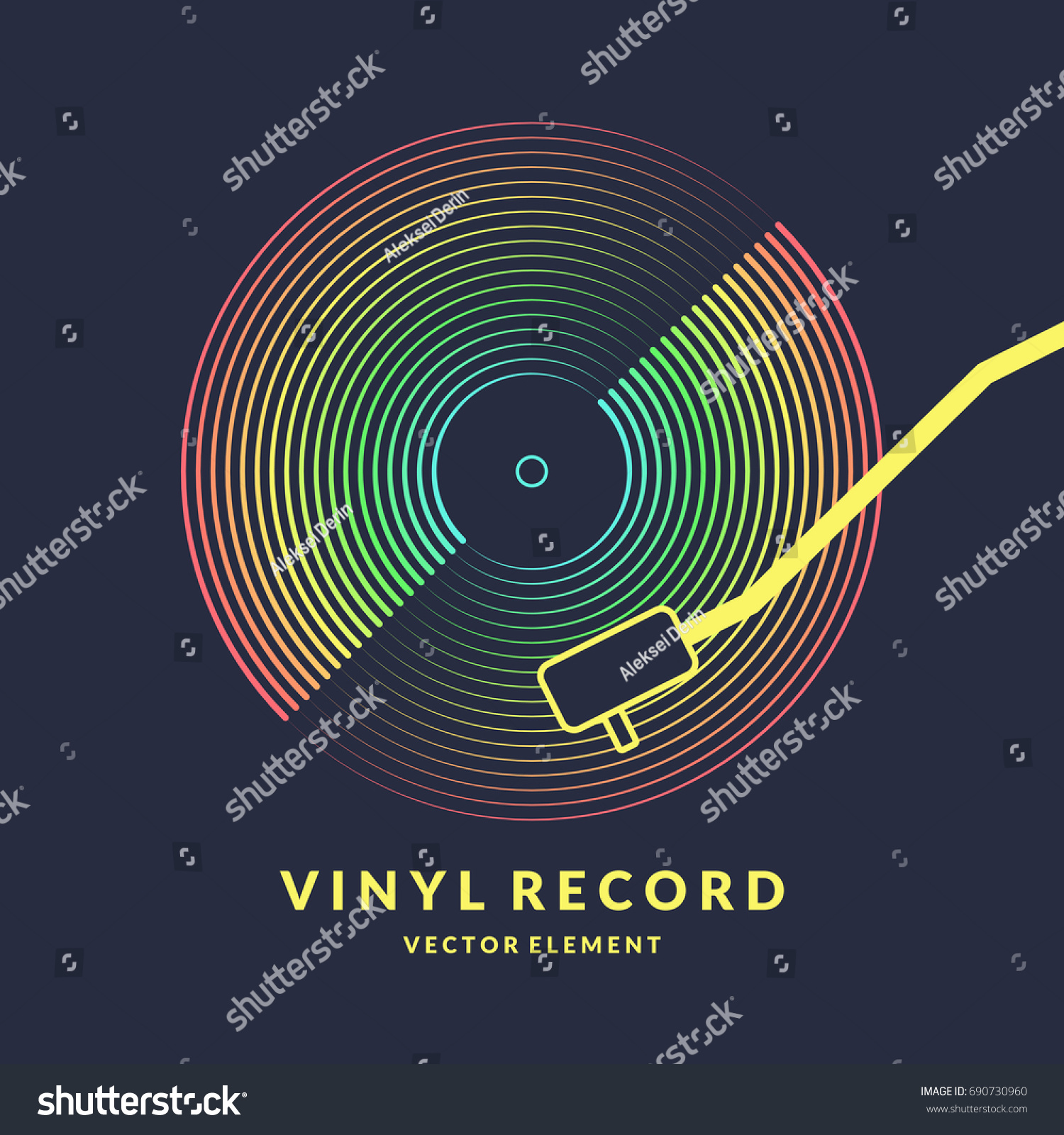 Poster Vinyl Record Vector Illustration Music Stock Vector (Royalty ...