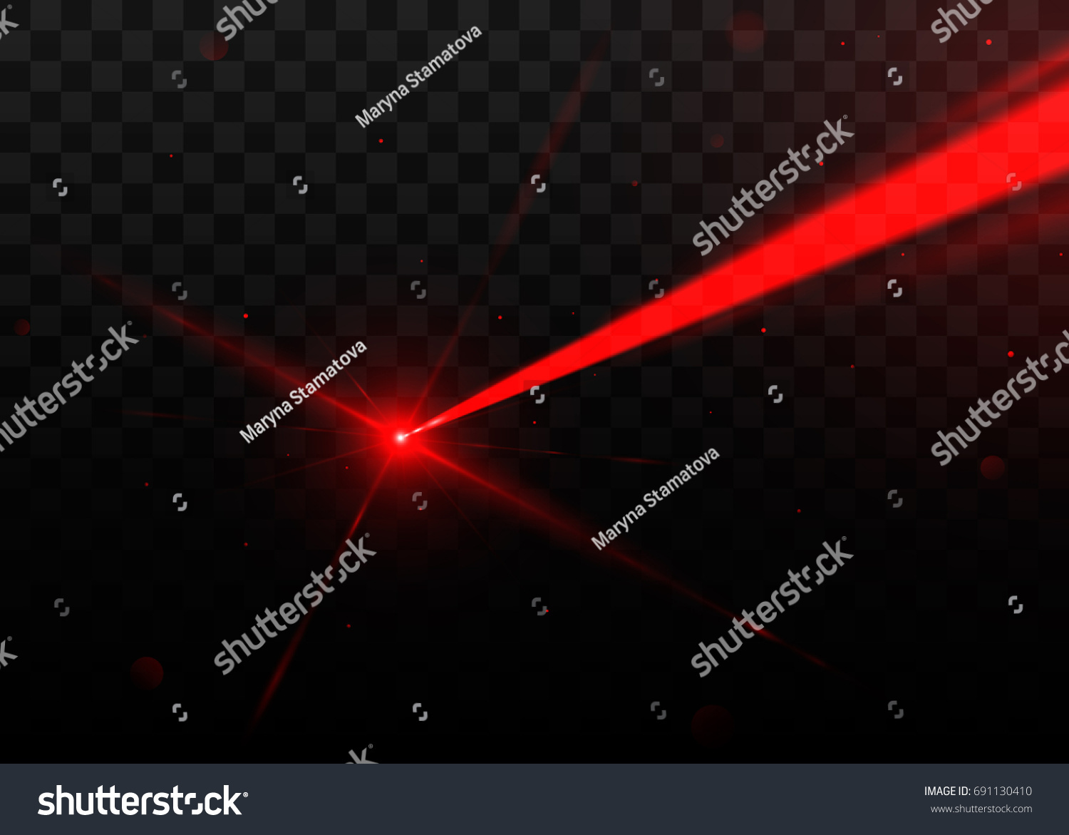 Abstract Red Laser Beam Isolated On Stock Vector (Royalty Free ...