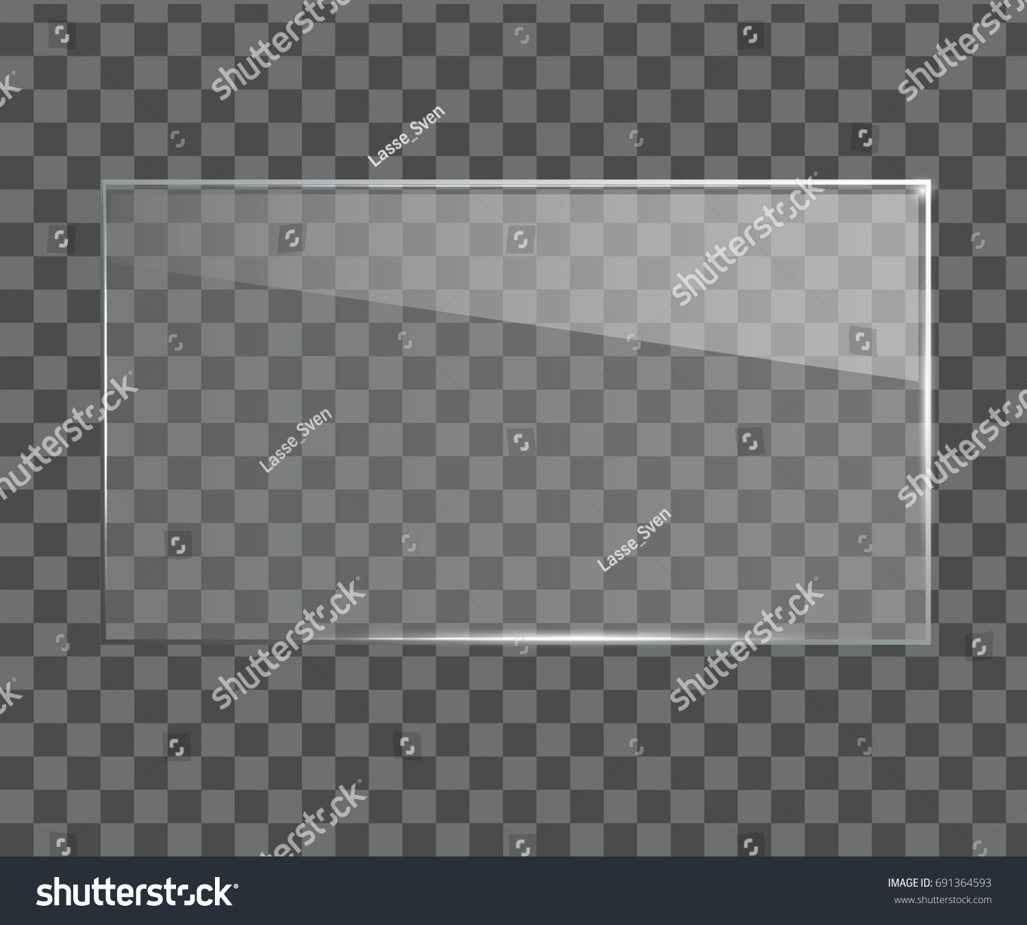 Vector Glass Frame Isolated On Transparent Stock Vector (royalty Free 