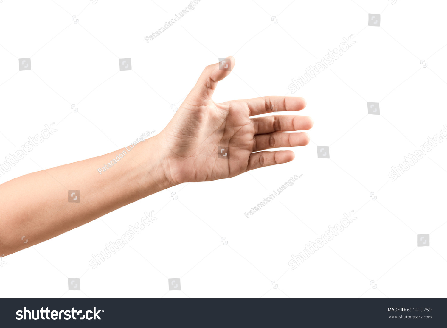 Close Hand Arm On White Background Stock Photo 691429759 | Shutterstock