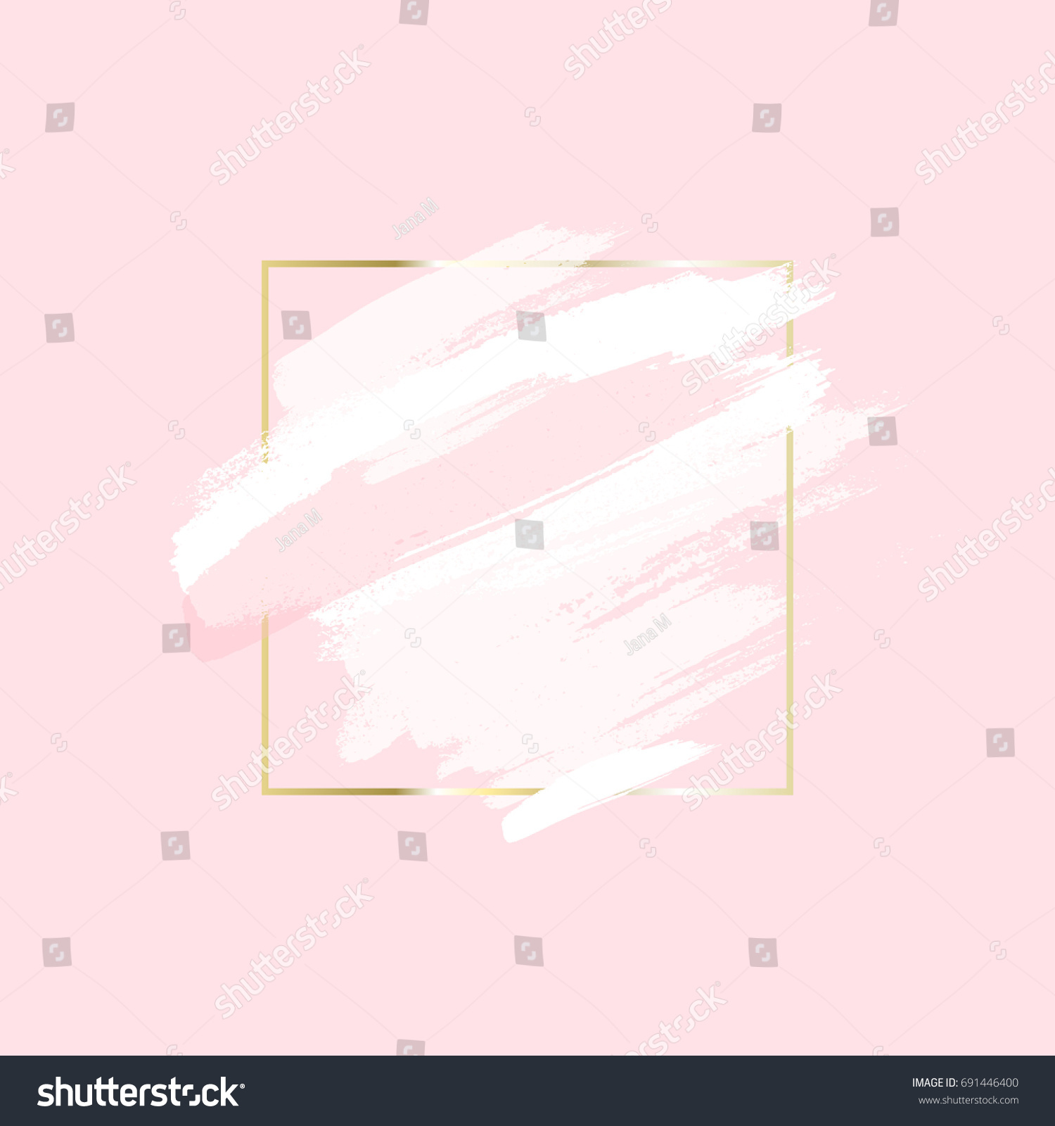 Vector Abstract Background Brush Strokes Square Stock Vector (Royalty ...