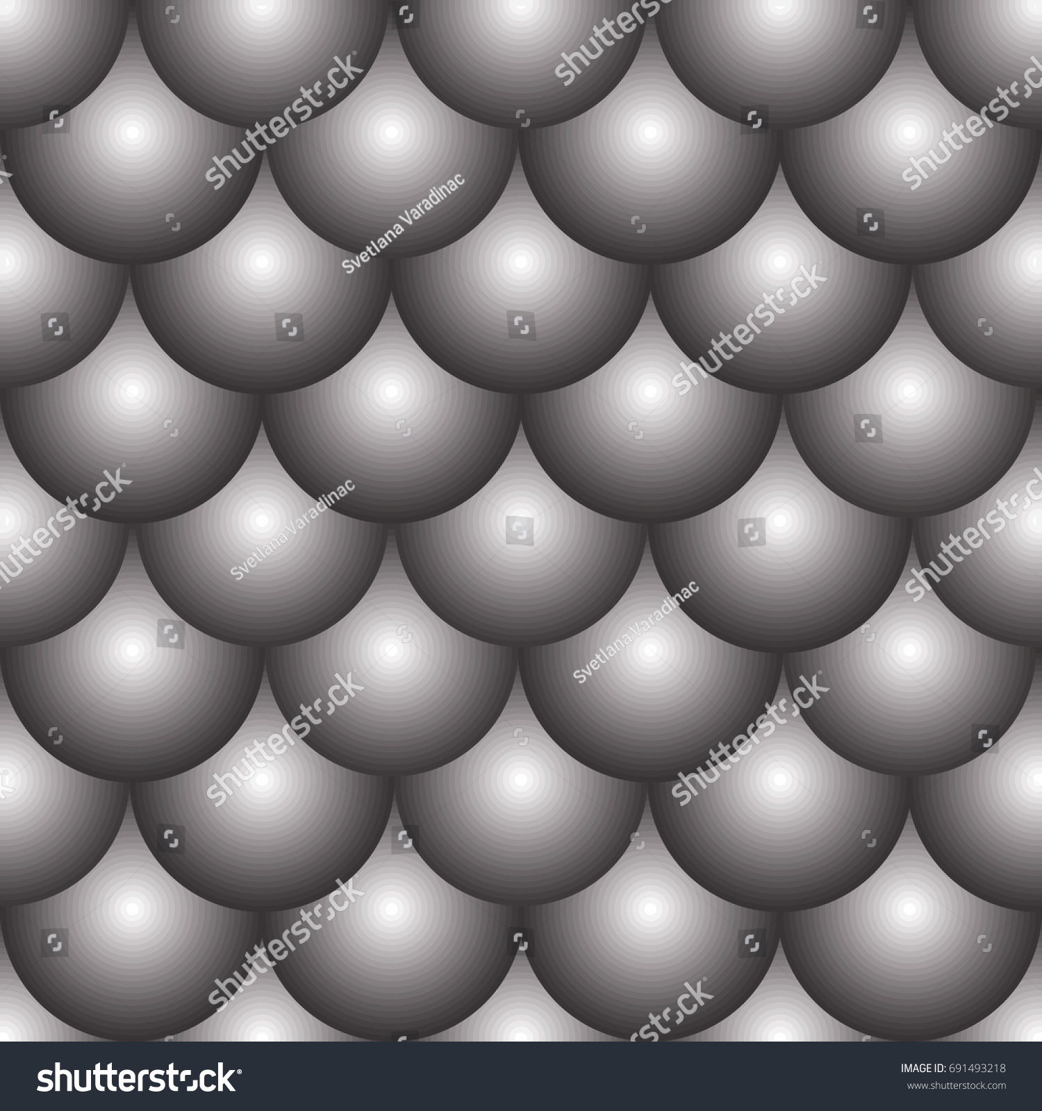 Seamless Black White Circle Wallpaper Stock Vector (Royalty Free ...