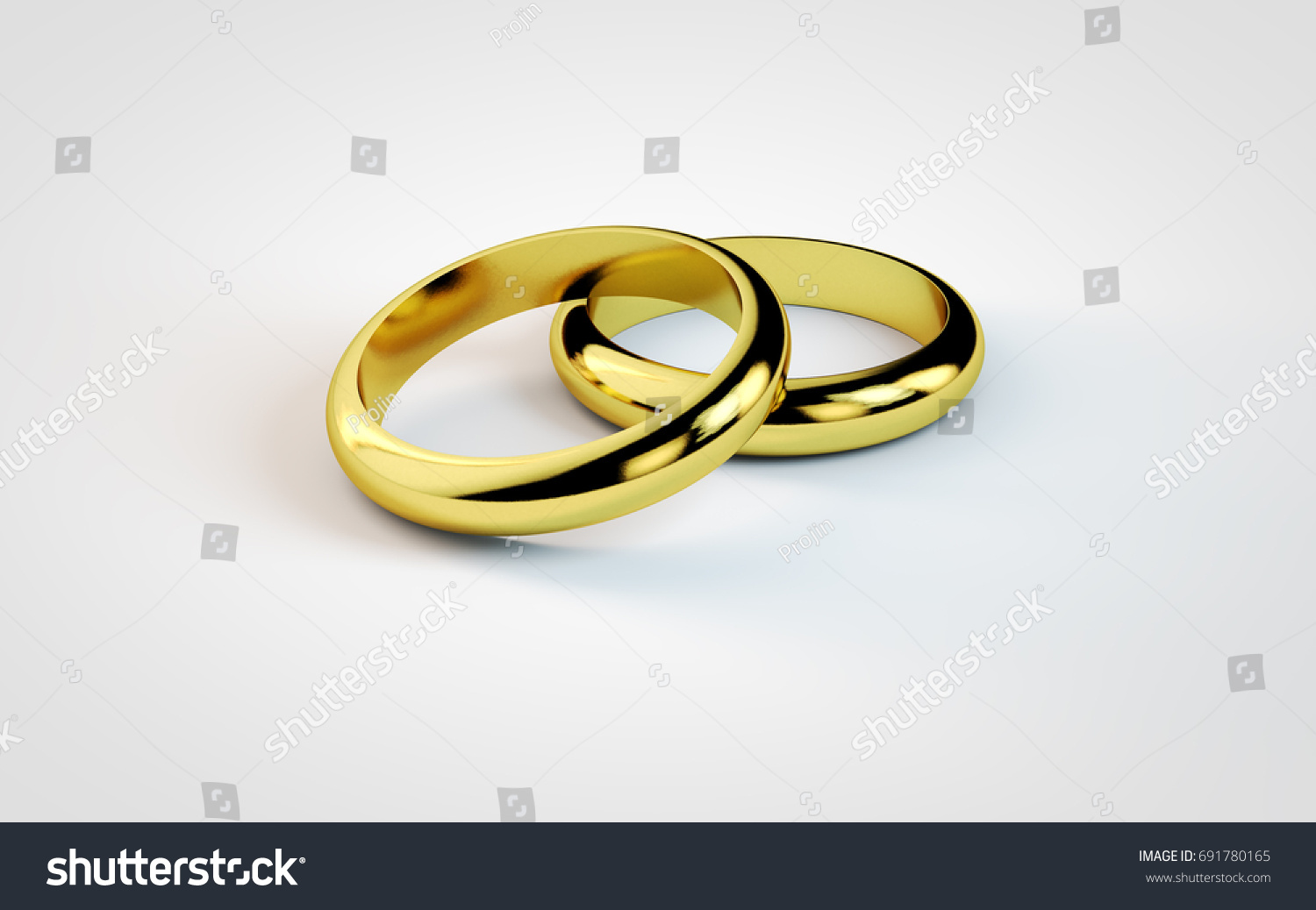 Wedding Rings 3d Visualization Stock Illustration 691780165 | Shutterstock