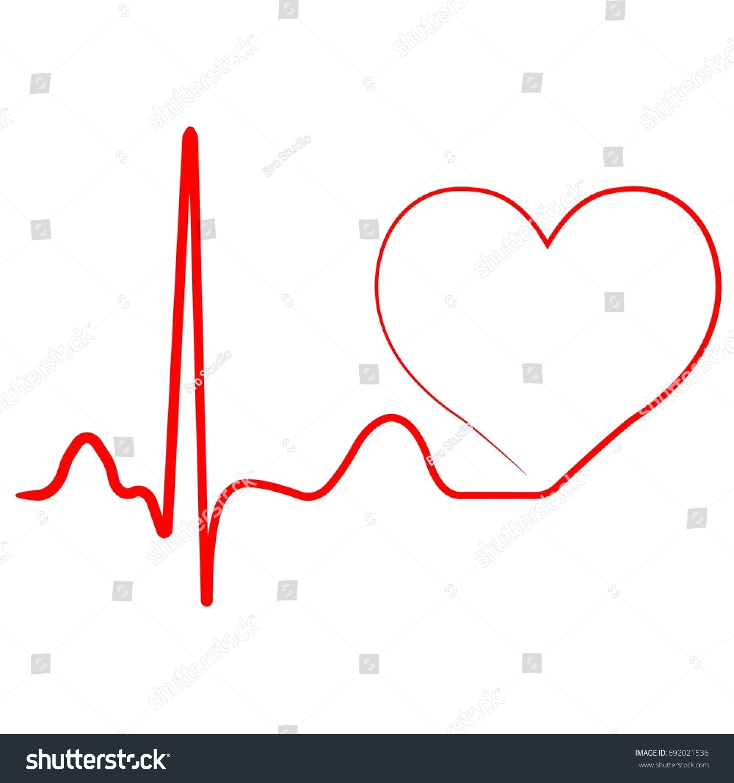 Hospital Heart Logo Pulse Heart Beat Stock Vector (Royalty Free ...