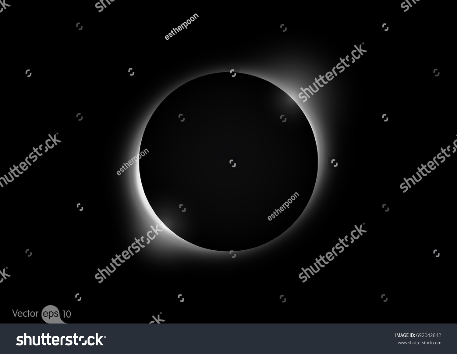 Solar Eclipse Stock Vector (Royalty Free) 692042842 | Shutterstock