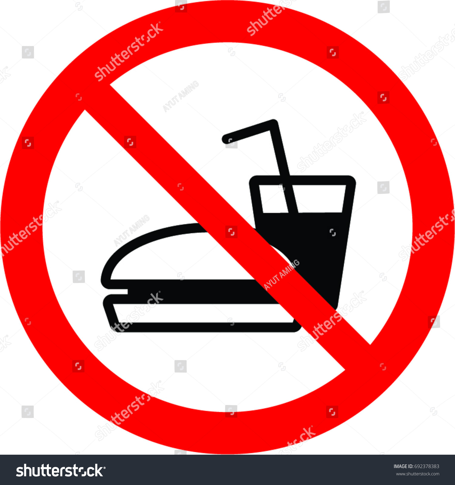 No Eating Drinking Stock Vector (Royalty Free) 692378383 | Shutterstock