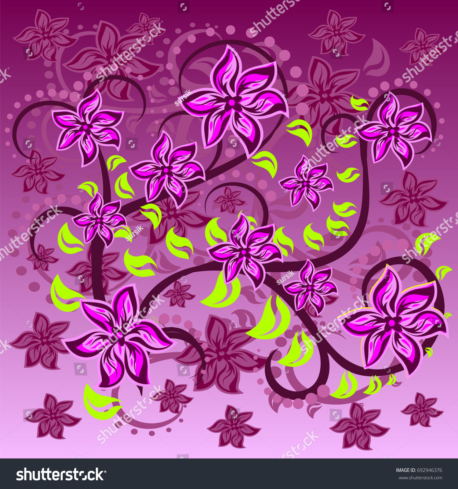 Vector Flowers Background Stock Vector Royalty Free 692946376 Shutterstock 