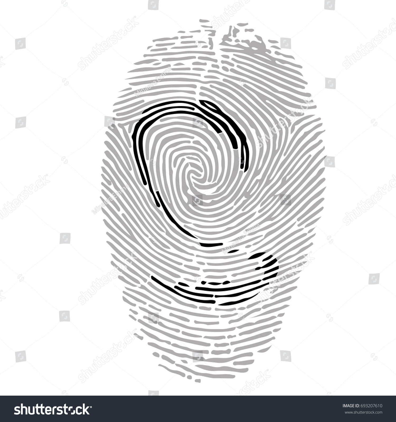 Alphabet Font Fingerprint Letter S Raster Stock Illustration 693207610 ...