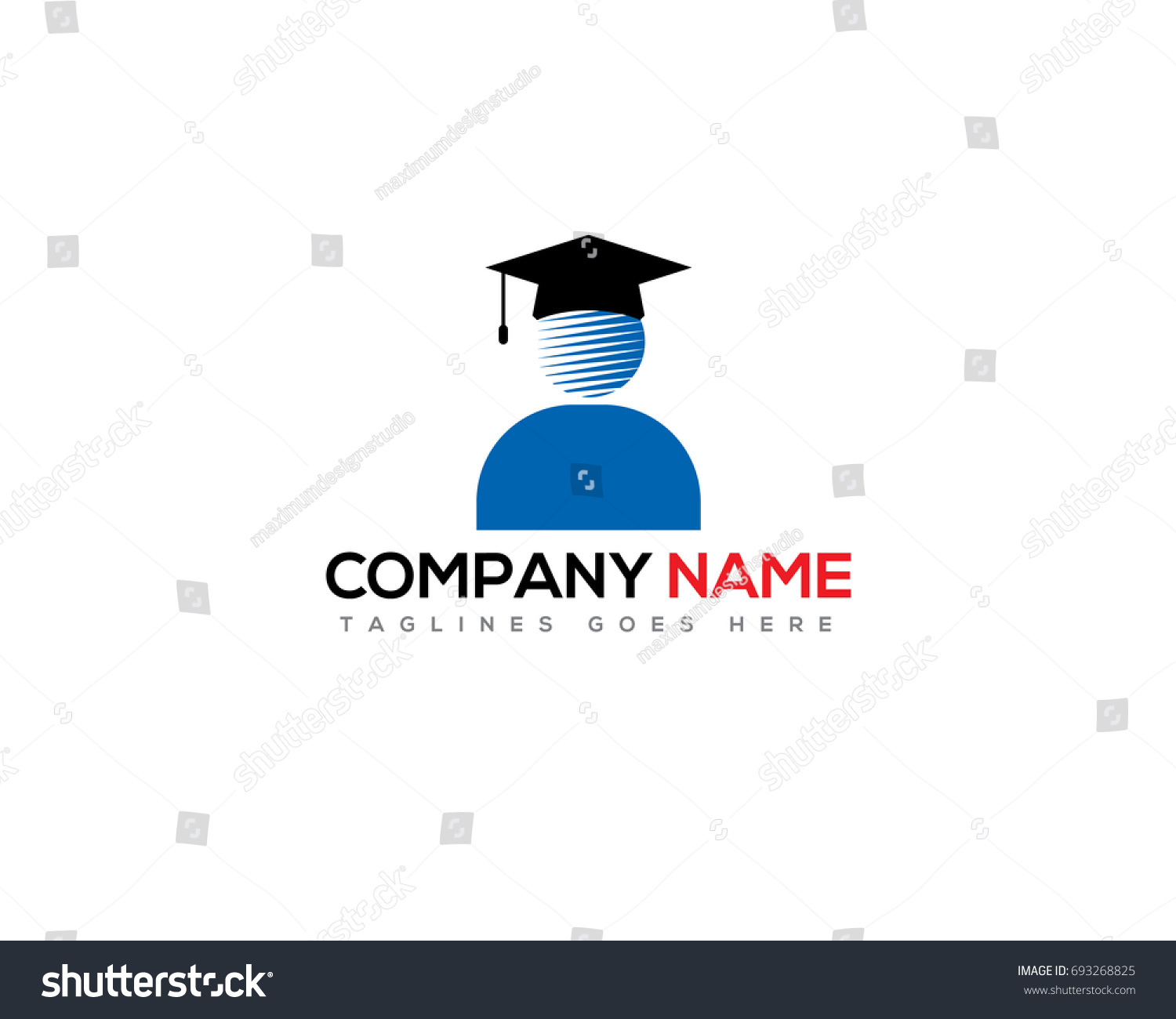 Graduate University Education Achievement Logo Stock Vector (royalty 