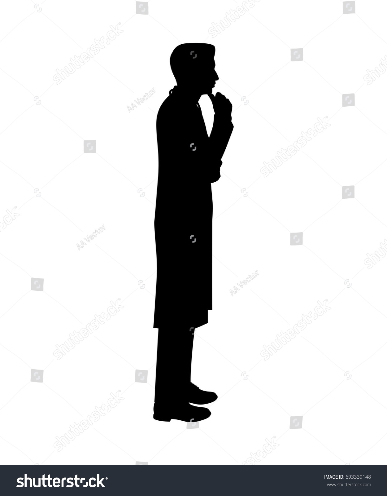 Doctor Silhouette Vector Stock Vector (Royalty Free) 693339148 ...