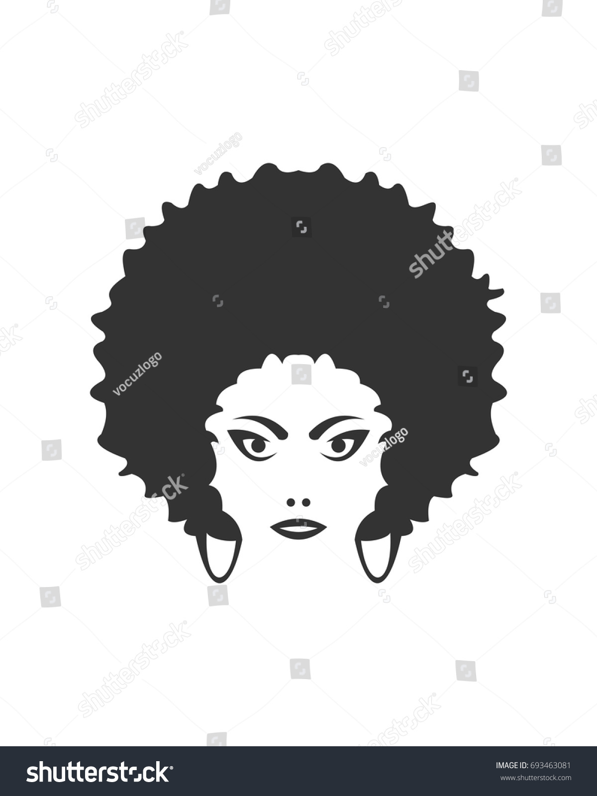 Afro Woman Vector Stock Vector (Royalty Free) 693463081 | Shutterstock