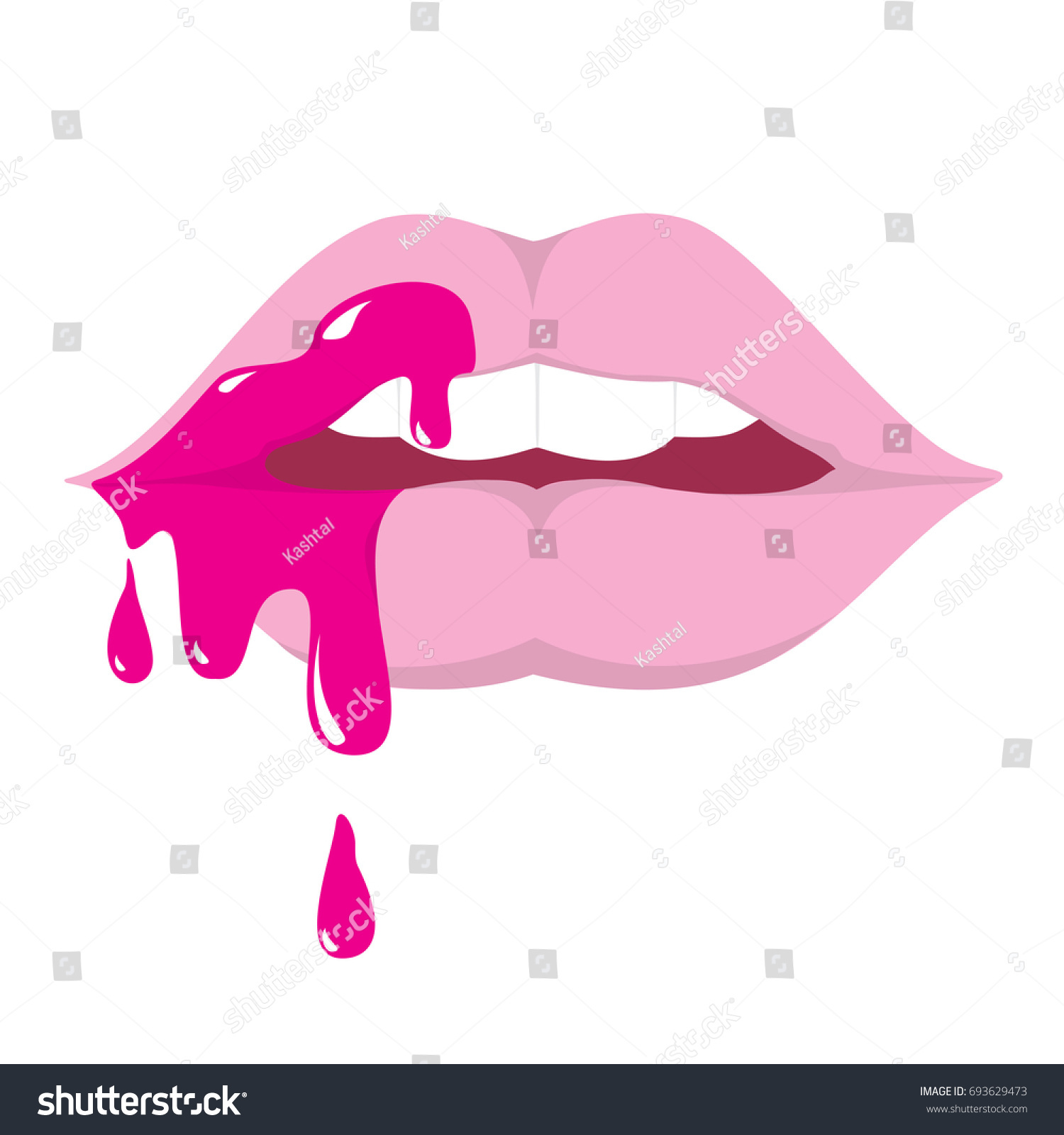 Vector Illustration Parted Lips Sexy Lips Stock Vector Royalty Free Shutterstock