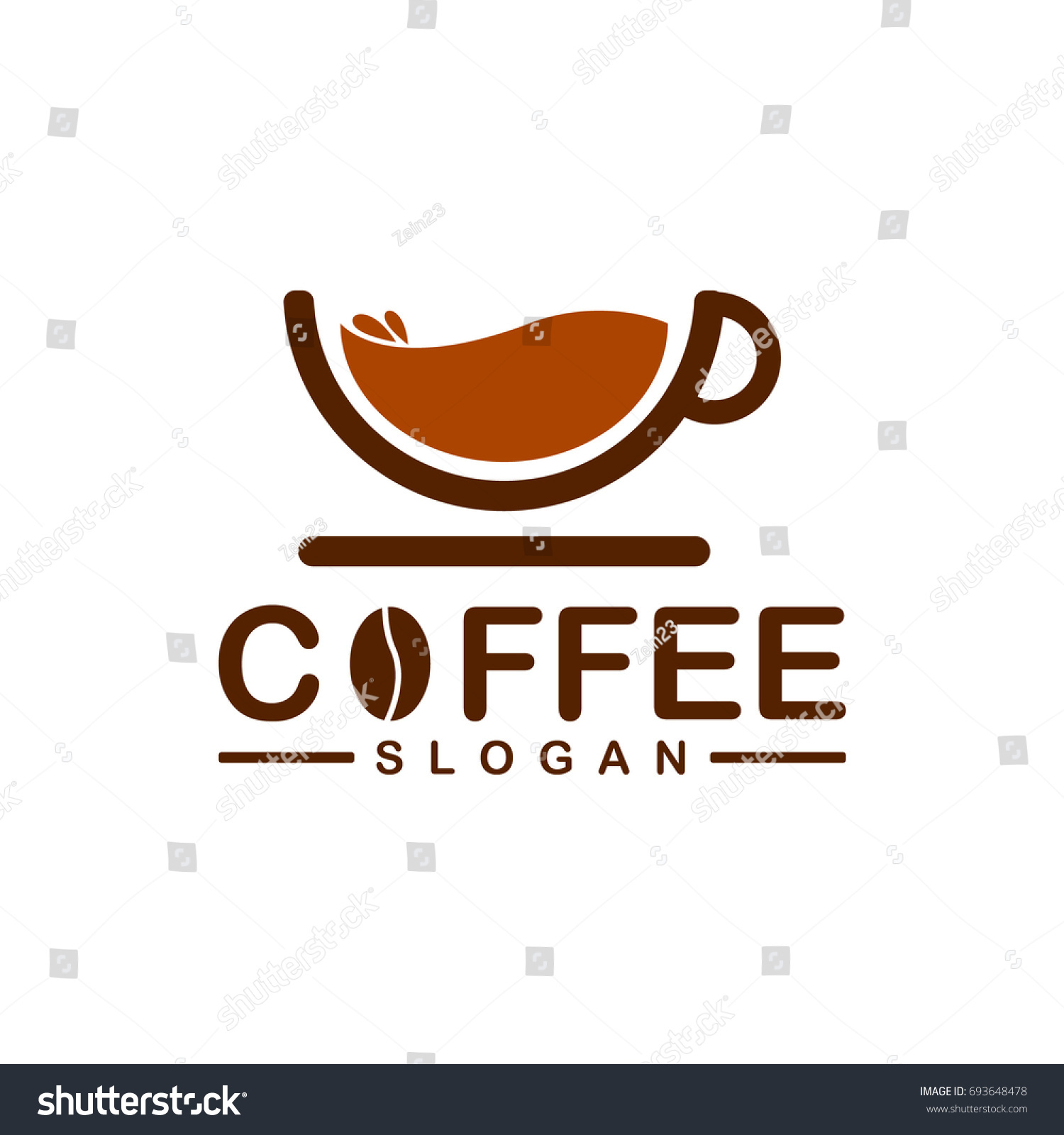 Coffee Logo Design Creative Illustration Stock Vector (Royalty Free ...